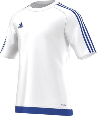 Fanellë e futbollit për fëmijë Adidas Estro 15, 164, e bardhë / kaltër