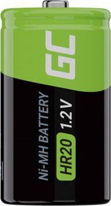 Bateri të rikarikueshme Green Cell HR20 D, 1.2V, 8000mAh, jeshile me të zezë