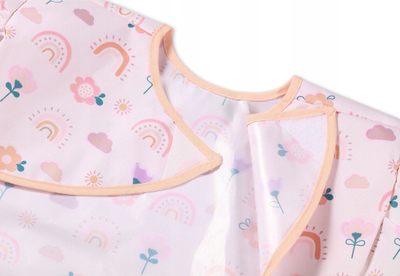 Përparëse bebe Babyono Waterproof Bib Rainbow, rezistente ndaj ujit, me xhep, shumëngjyrëshe