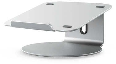 Mbajtëse laptopi Alogic Elite 360, bazë rrotulluese 360°, metal, argjendtë