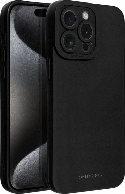 Маска за телефон Roar Luna за iPhone 15 Pro Max, TPU, црна