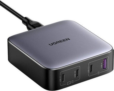 Karikues tavoline Ugreen Nexode 100W, 3x USB C, 1x USB A, gri