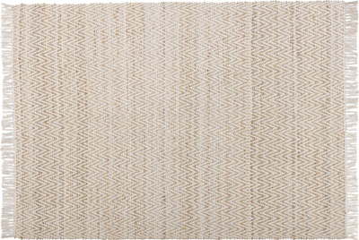 Tapet jute AFRIN, 140 x 200 cm, model zig-zag, bezhë
