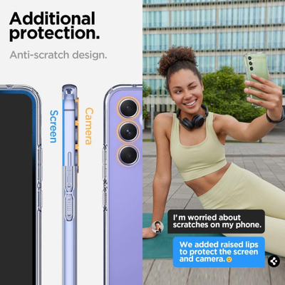 Mbrojtëse Spigen Liquid Crystal për Samsung Galaxy A54 5G, transparente