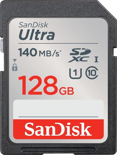 Kartë memories SanDisk Ultra SDXC, 128GB, Class 10 UHS I U1, e zezë