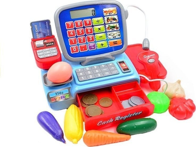 Lodër kasë dyqani Leantoys, me aksesorë, elektronike, shumëngjyrëshe