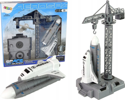 Lodër raketë kozmike Leantoys Space Shuttle, për kalamaj, gri