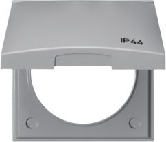 Kornizë elektrike Hager Integro Flow, IP44, me kapak, gri