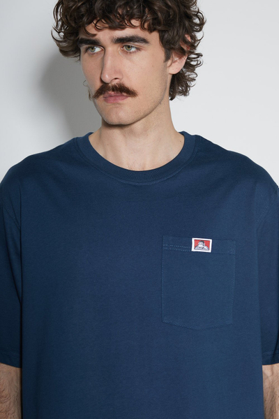 Bluzë burra Ben Davis Classic Label, me mëngë të shkurtra, navy, L