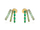 Vathë për femra Guess Crazy Earrings JUBE03307JWYGGNT/U, të artë/ të gjelbër