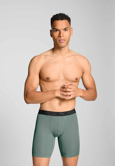 Bokse të gjata PUMA Microfiber, 2 copë, jeshile dhe të zeza