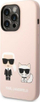 Mbrojtëse telefoni Karl Lagerfeld KLHMP14LSSKCI, iPhone 14 Pro 6.1", silikon, rozë e çelët