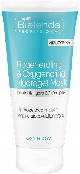 Маска за лице Bielenda Professional Oxy Glow, хидрогел, регенерирачка оксигенизирачка, 150 ml