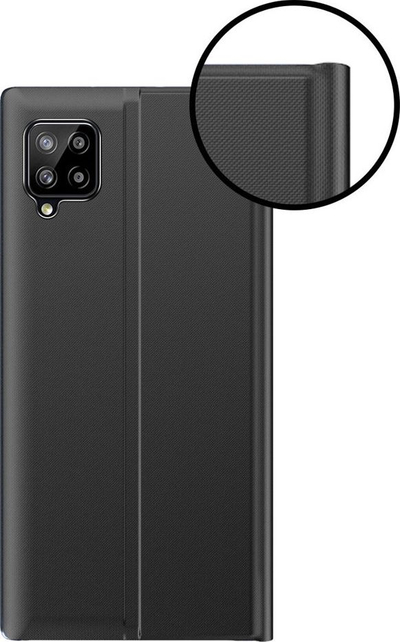 Mbulesë telefoni Samsung Galaxy A22 4G, tip libër, kapak interaktiv, e zezë