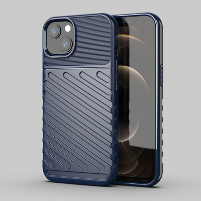 Këllëf telefoni Hurtel Thunder Case për iPhone 13 Mini, i butë, blu