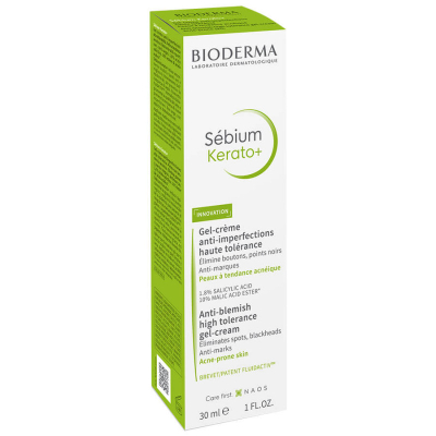 Bioderma Sébium Kerato+ Gel Krem për Akne