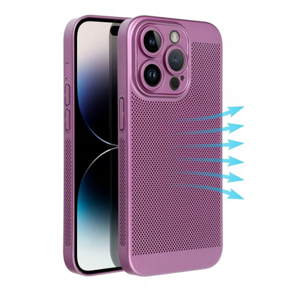Çakmak telefoni OEM BREEZY për Xiaomi Redmi Note 14 5G, plastikë, me vrima, vjollcë