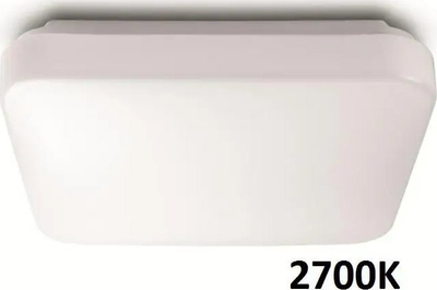 Plafonierë tavani LED Philips Mauve SQ, 17W, 1700 lm, e bardhë