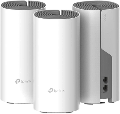 Sistem mesh Wi-Fi TP-Link Deco E4, AC1200, set 3 pjesë, i bardhë