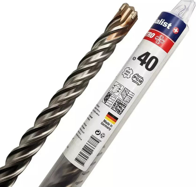 Spiral betoni Bloomsbury Specialist Drill SDS MAX, 40 mm, 800 mm, metalik