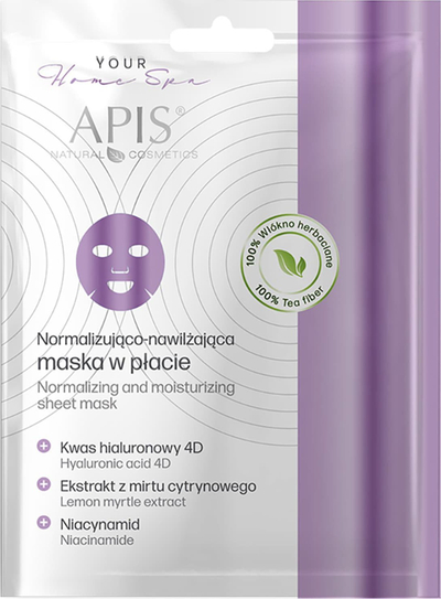 Maskë fytyre Apis Natural Cosmetics Home Spa, për hidratim edhe rregullim, acid hialuronik 4D, 20 g