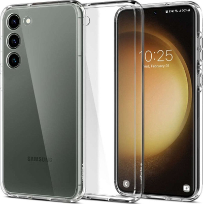 Mbrojtëse telefoni Spigen Ultra Hybrid për Samsung Galaxy S23, plastikë TPU, transparente