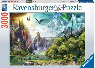 Puzzle Ravensburger Dragons Reign, 3000 copa, fantazi, shumëngjyrësh