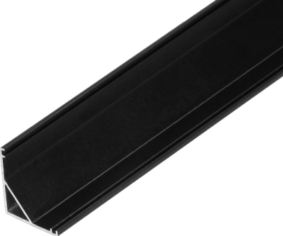 Profil alumini këndor për shirita LED, 2 m, set 50 copë, i zi