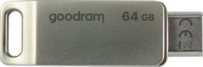 USB GoodRam ODA3, 64GB, USB 3.2 Type A / Type C, ngjyrë argjendi
