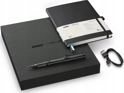 Set stilolaps digjital Lamy Safari All Black Ncode, me fletore smart, i zi