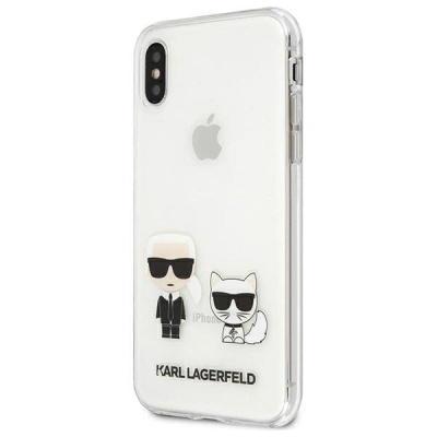 Futrollë telefoni Karl Lagerfeld KLHCI65CKTR për iPhone Xs Max, transparente