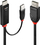 Kabllo Lindy DisplayPort në HDMI me USB A, 3m, e zezë