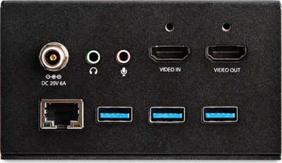 Dok stacionar StarTech për laptop, modul dokimi me USB‑C, USB‑A, HDMI 4K, i zi