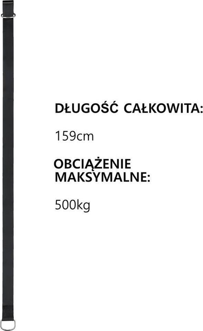 Rrip montimi për luhatje NILS CAMP NB5040, 159cm, kapacitet 500kg, i zi