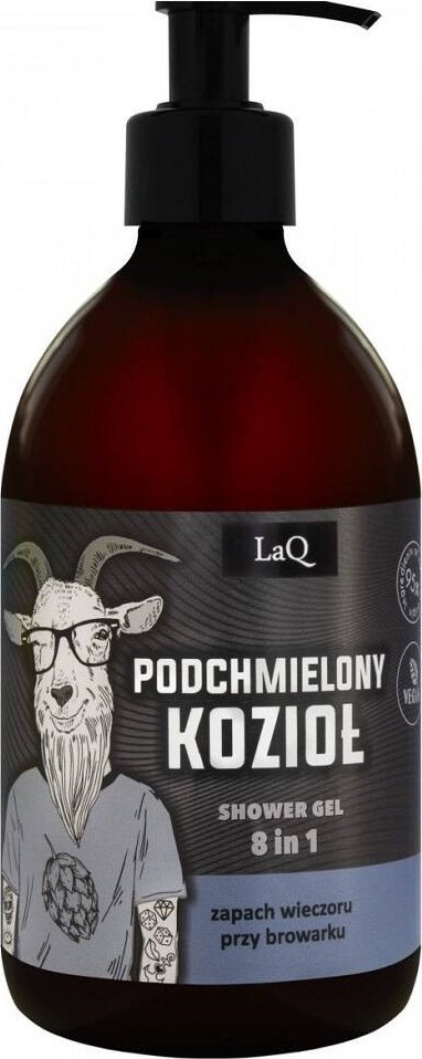 Xhel dushi LaQ Podchmielony Kozioł, për trup edhe duar, natyral, 500 ml