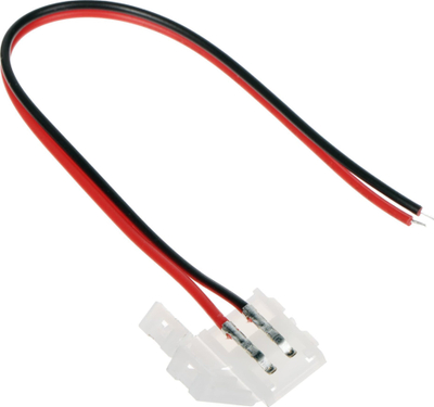 Konektor LED njianësh me kabllo, 8mm, 48V, i bardhë