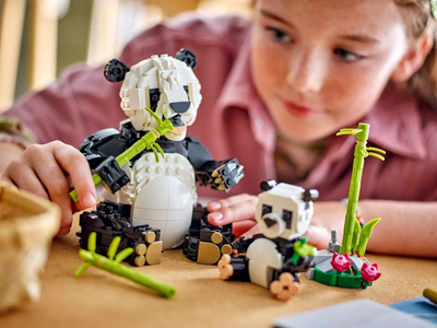 Lodër LEGO Creator 31165 Panda Family, set 3 në 1, për fëmijë 8+