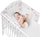 Mbrojtës anësor krevati Hobby Kids Baby Crib Bumper, pambuk, 70 cm, i bardhë