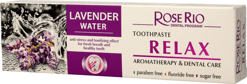 Pastë dhëmbësh Rose Rio Lavender, pa fluor, 65ml