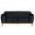 Divan krevati Bennington HM3250.01, 2 ulëse, 180x95x80 cm, i zi velvet