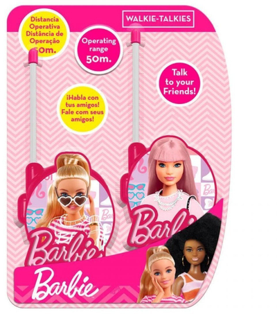 Walkie talkie Barbie Characters, set për kalamaj, me rreze 50m, shumëngjyrëshe