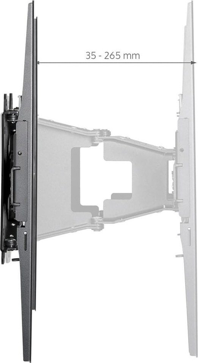 Mbajtës muri rrotullues për TV LCD, 32"-70", metalik, i zi