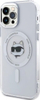 Këllëf Karl Lagerfeld IML Metal Choupette Head për iPhone 12 12 Pro, MagSafe, i bardhë