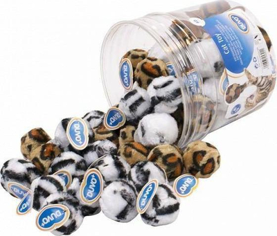 Lodër mace Duvo Plus Cat Toy Balls Safari, toptha pelushi, zile, shumëngjyrëshe