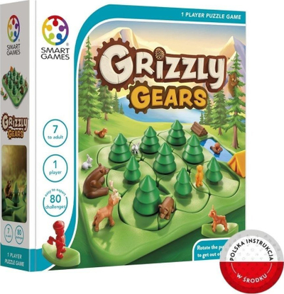 Loja puzzle SmartGames Grizzly Gears, 80 sfida, 7+ vjeç, shumëngjyrëshe