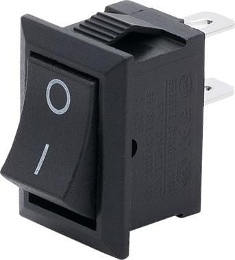 Çelës rocker Volteo Double Pole Micro, 2 pole, i zi