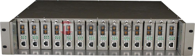 Shasi rackmount për media konvertues TP-Link TL-MC1400, 14 slote, 19", gri