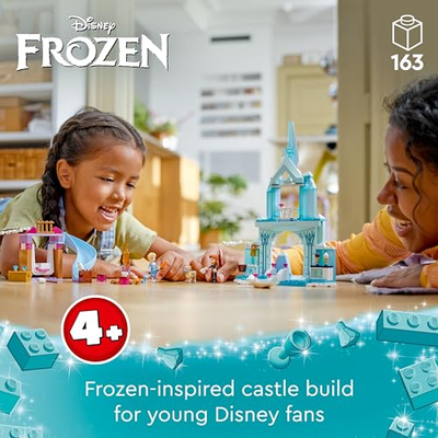 Lodër ndërtuese LEGO Disney Elsa Frozen Castle, me figurina, shumëngjyrëshe