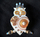 Brosh Petra Švarcová Owl, e bardhë