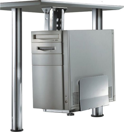 Држач за компјутер Neomounts CPU-D200, прилагодлив, капацитет 30 kg, сребрен